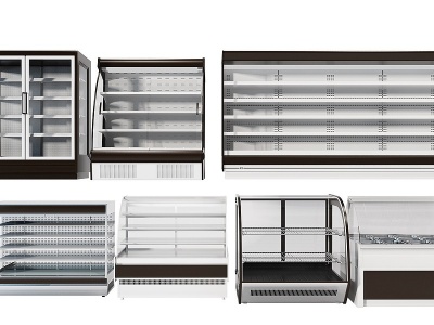 现代保鲜冷餐柜冷藏柜模型3d模型