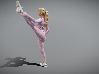 瑜伽裤健身女人模型3d模型