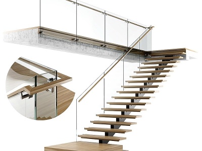 3d现代楼梯模型