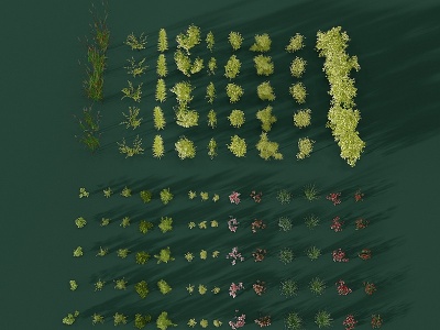3d现代<font class='myIsRed'>园林</font>景观植物灌木模型