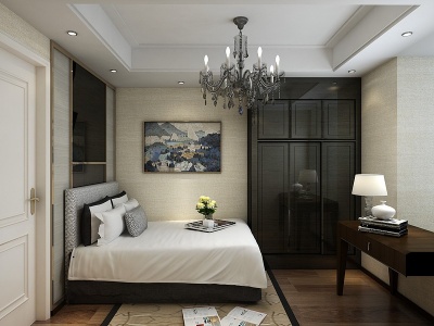 3d现代卧室空间模型