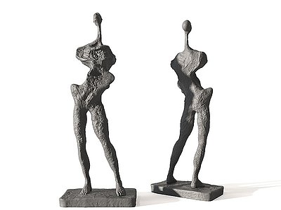 现代抽象人物雕塑摆件模型3d模型