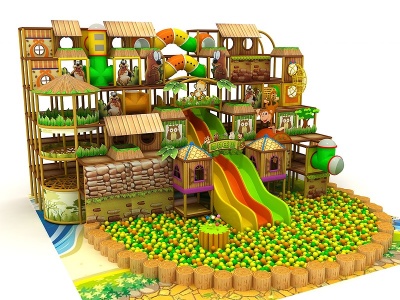 3d森林淘气包儿童乐园模型