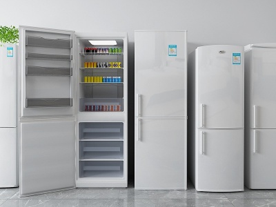 现代冰箱冰柜模型