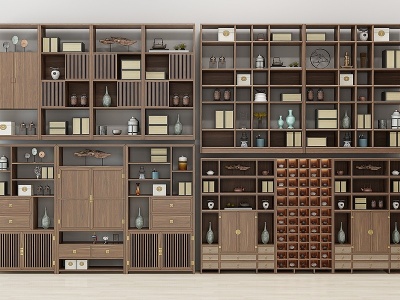 3d现代书柜时尚简约模型