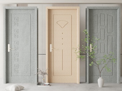 现代单开门室内门模型3d模型