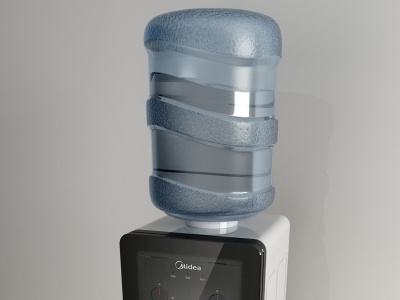 现代风格饮水机水桶模型3d模型