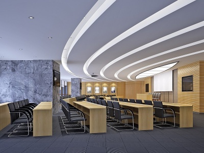 3d现代公司会议室模型