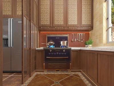 东南亚家居厨房模型3d模型