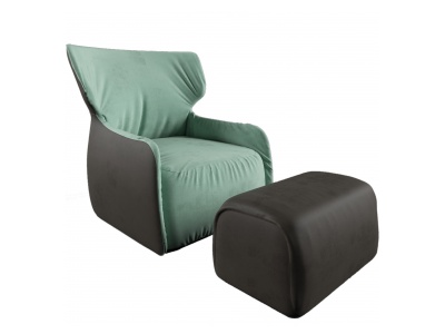 3d现代单人沙发凳模型
