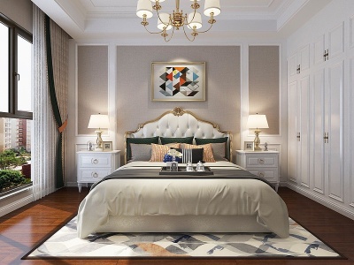 欧式卧室床头柜模型3d模型