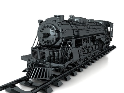 现代风格火车模型3d模型