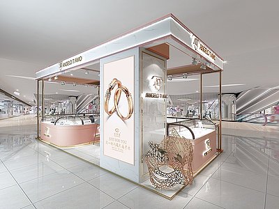 3d北欧商场珠宝店模型