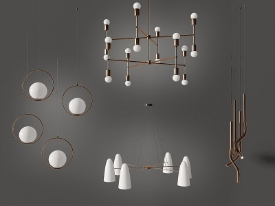 北欧创意吊灯模型3d模型