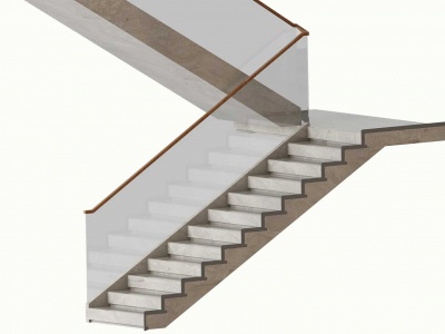 中式楼梯栏杆模型