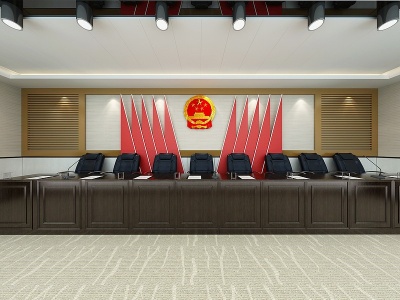 现代政府会议室模型3d模型