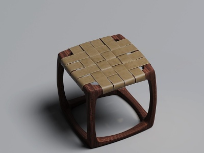 3d新中式凳子模型