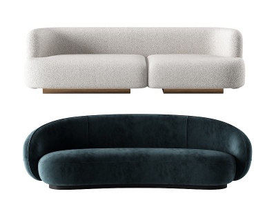 现代双人沙发组合模型