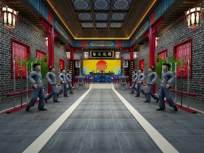 中式古代县衙公堂模型3d模型