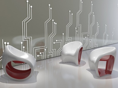 异形休闲椅子单人沙发模型3d模型