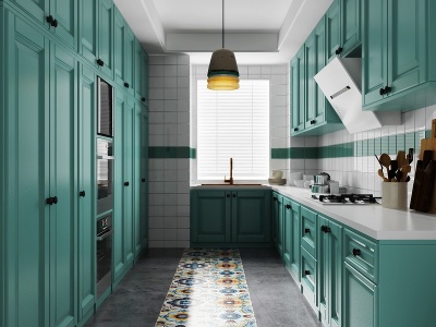 北欧厨房厨房瓷砖厨房用品模型3d模型