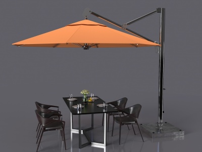 3d遮阳伞户外桌椅帐篷座椅模型