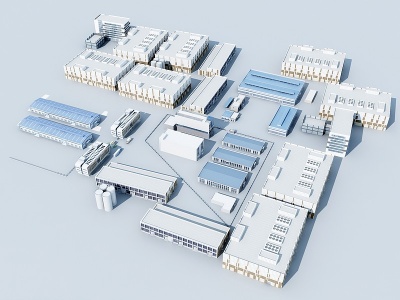 现代工业厂房模型