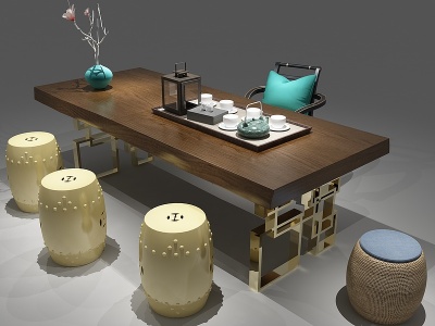 3d中式茶桌<font class='myIsRed'>茶桌椅</font>休闲椅模型