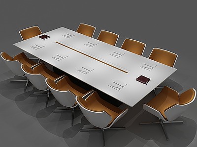 3d现代会议桌<font class='myIsRed'>办公桌</font>模型