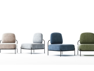 新古典布艺休闲椅模型3d模型