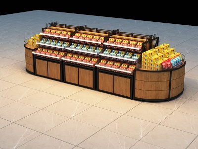 现代超市散称超市零食模型3d模型