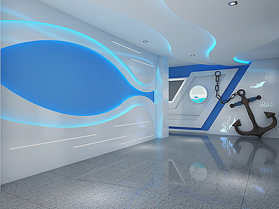 3d展厅渔业现代科技沙盘模型