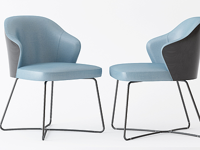3d现代不锈钢餐椅模型