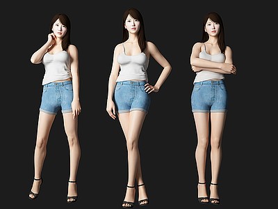 C4D3d性感美女人物模型下载模型