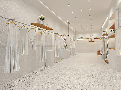 3dU+店服装店模型