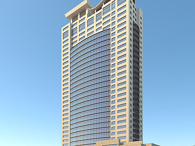 3d高层商业办公楼写字楼模型