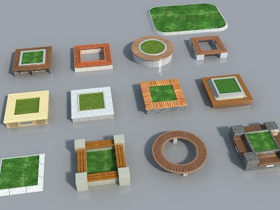 3d树池模型