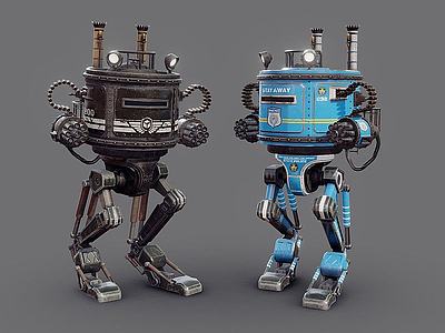 工业风玩具机器人模型3d模型