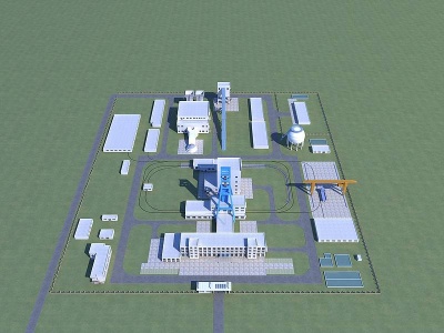 现代工业厂房模型3d模型