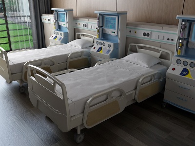 现代病床病房3d模型