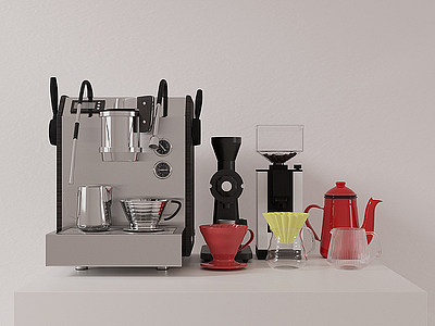 3d<font class='myIsRed'>现代咖啡</font>机模型