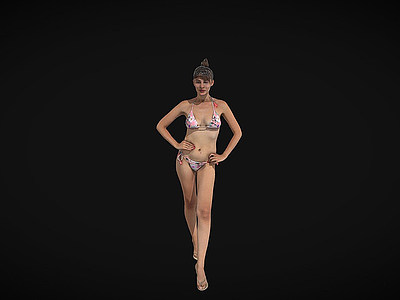 现代泳装女人模型3d模型