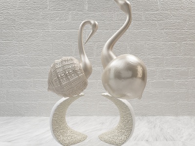 现代抽象工艺品-鹤模型3d模型