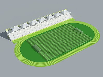 3d现代足球场模型