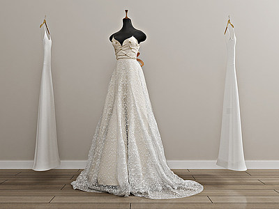 3d婚纱礼服衣服模型