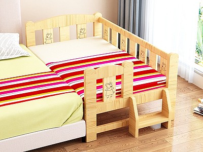 现代儿童床3d模型