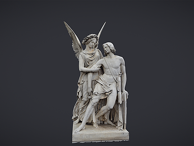 欧式古典雕塑装置模型3d模型