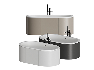 现代浴缸浴盆3d模型
