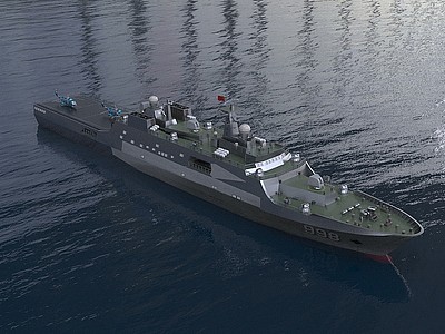 3d巡洋舰驱逐舰战舰军舰编队模型