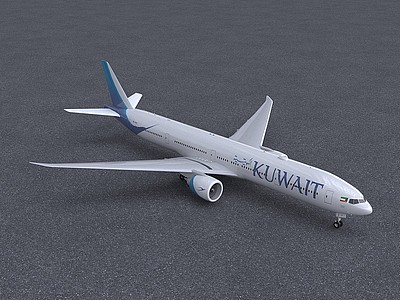 3d航空公司波音777飞机模型